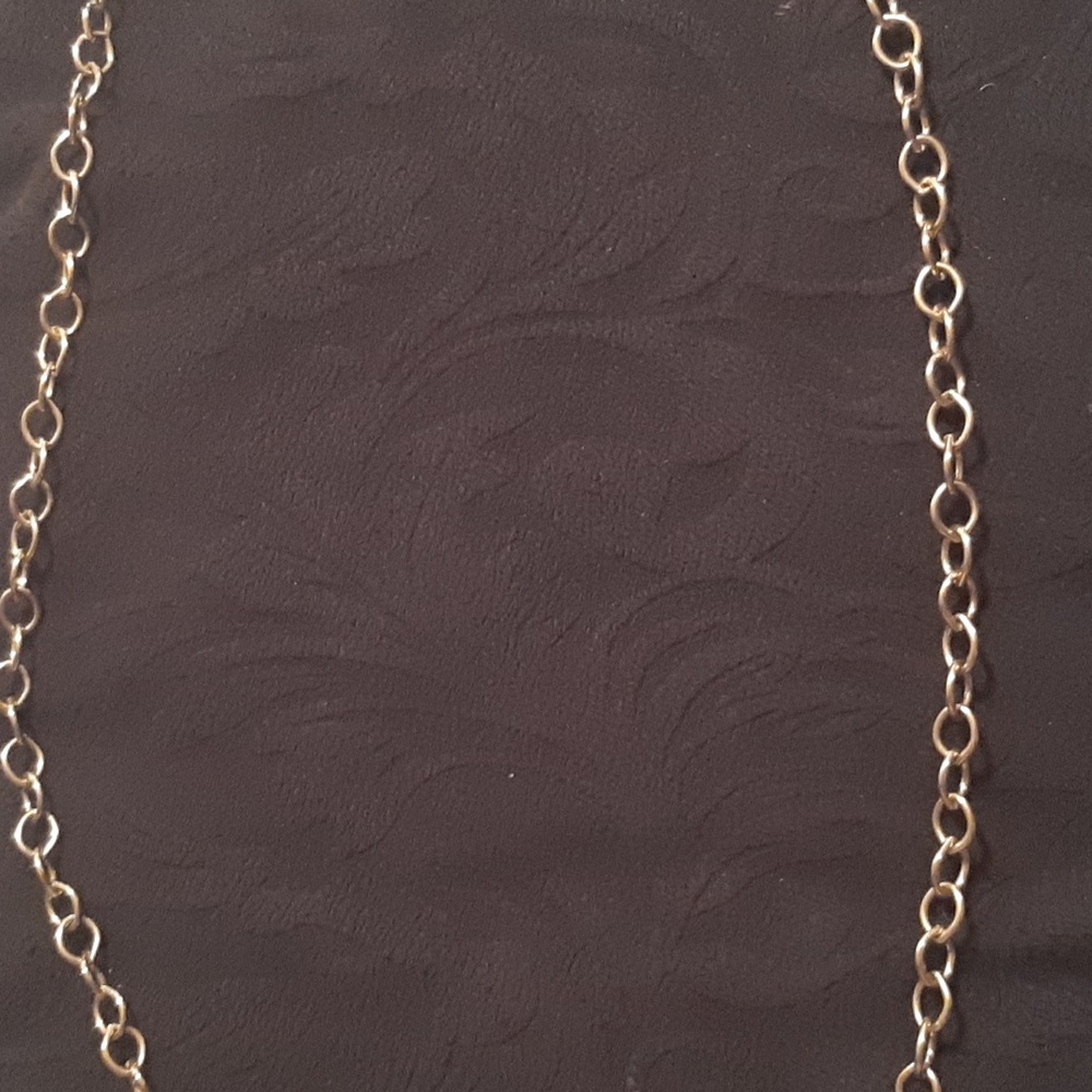 Oversized Conversion Chain/Link Necklace Gold Tone Cable 17½" - Picture 2 of 7